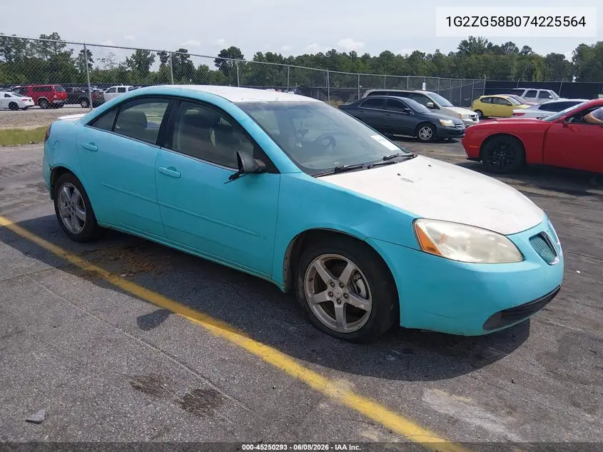 2007 Pontiac G6 VIN: 1G2ZG58B074225564 Lot: 45250293