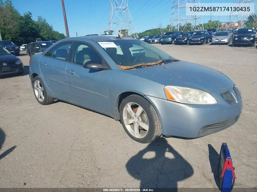 2007 Pontiac G6 Gtp VIN: 1G2ZM587174130435 Lot: 45250373