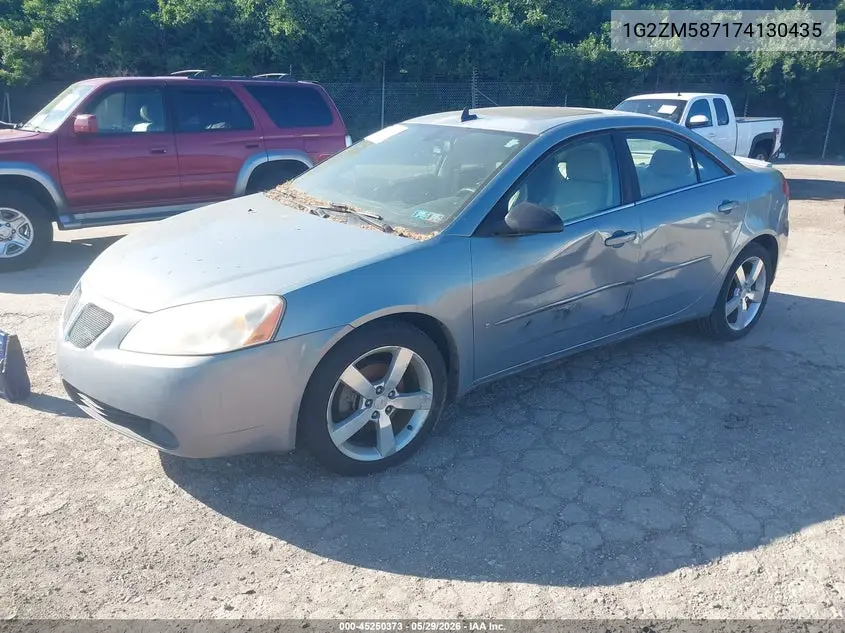 2007 Pontiac G6 Gtp VIN: 1G2ZM587174130435 Lot: 45250373