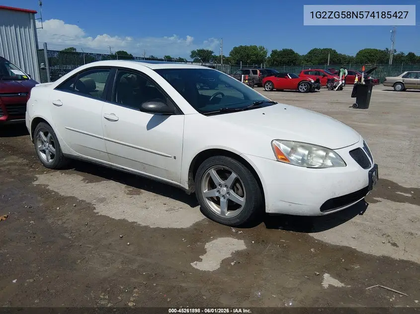 2007 Pontiac G6 VIN: 1G2ZG58N574185427 Lot: 45261898