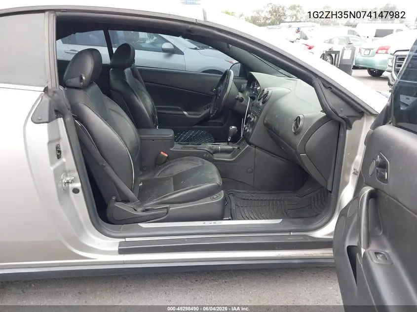 2007 Pontiac G6 Gt VIN: 1G2ZH35N074147982 Lot: 45298490