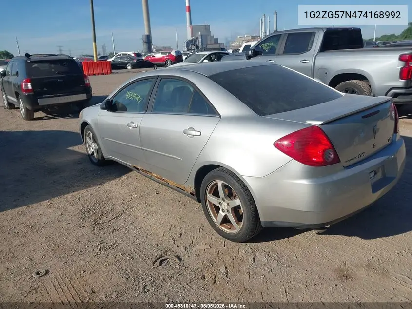 2007 Pontiac G6 VIN: 1G2ZG57N474168992 Lot: 45310147