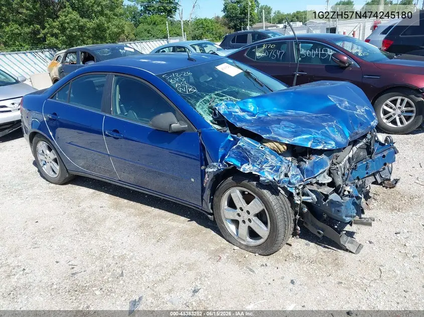 2007 Pontiac G6 Gt VIN: 1G2ZH57N474245180 Lot: 45383282