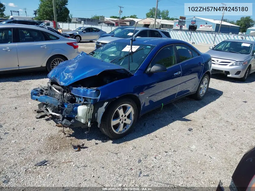 2007 Pontiac G6 Gt VIN: 1G2ZH57N474245180 Lot: 45383282