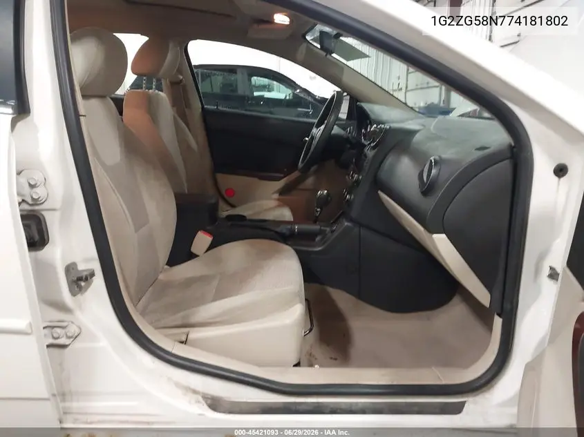 2007 Pontiac G6 VIN: 1G2ZG58N774181802 Lot: 45421093