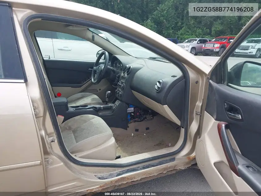 2007 Pontiac G6 VIN: 1G2ZG58B774196208 Lot: 45436187