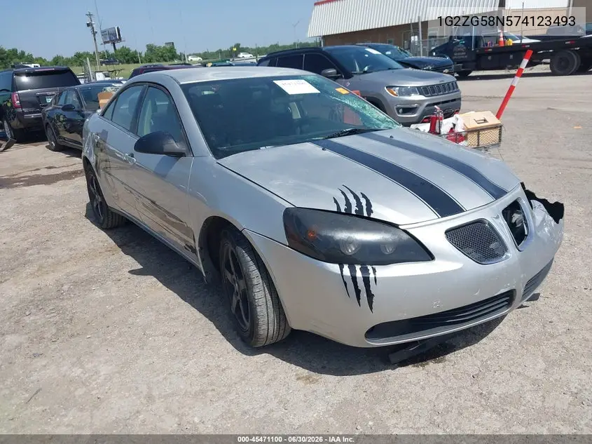 2007 Pontiac G6 VIN: 1G2ZG58N574123493 Lot: 45471100