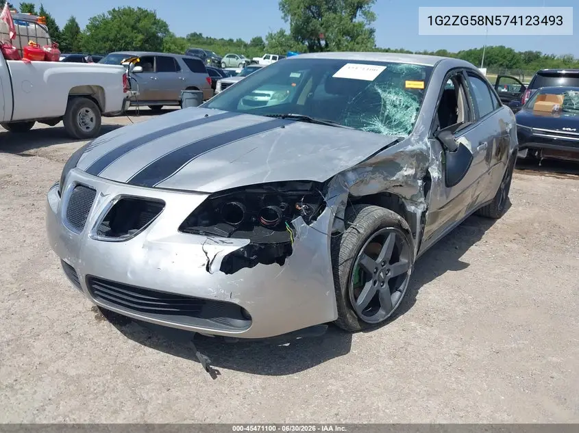 2007 Pontiac G6 VIN: 1G2ZG58N574123493 Lot: 45471100