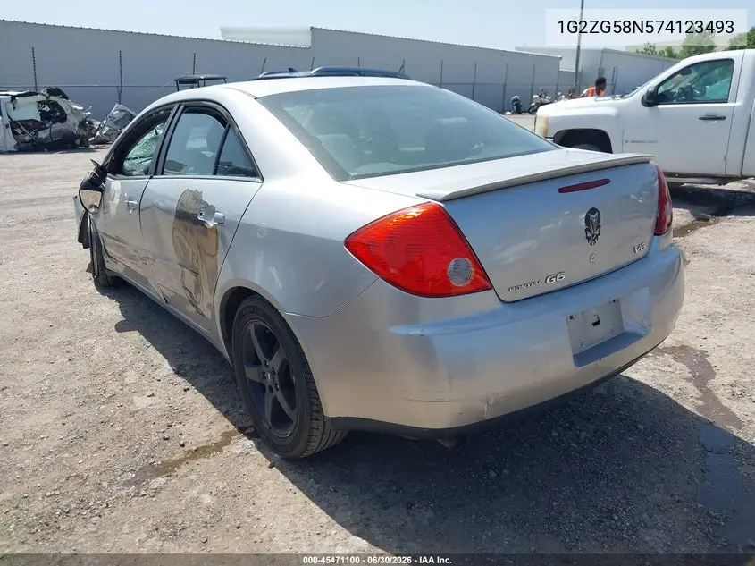 2007 Pontiac G6 VIN: 1G2ZG58N574123493 Lot: 45471100