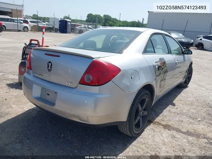 2007 Pontiac G6 VIN: 1G2ZG58N574123493 Lot: 45471100