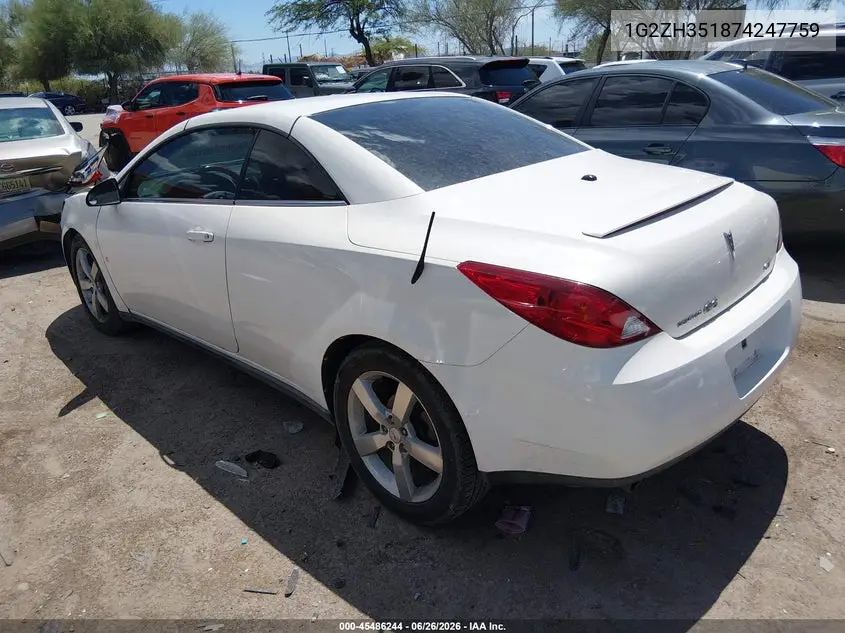 2007 Pontiac G6 Gt VIN: 1G2ZH351874247759 Lot: 45486244