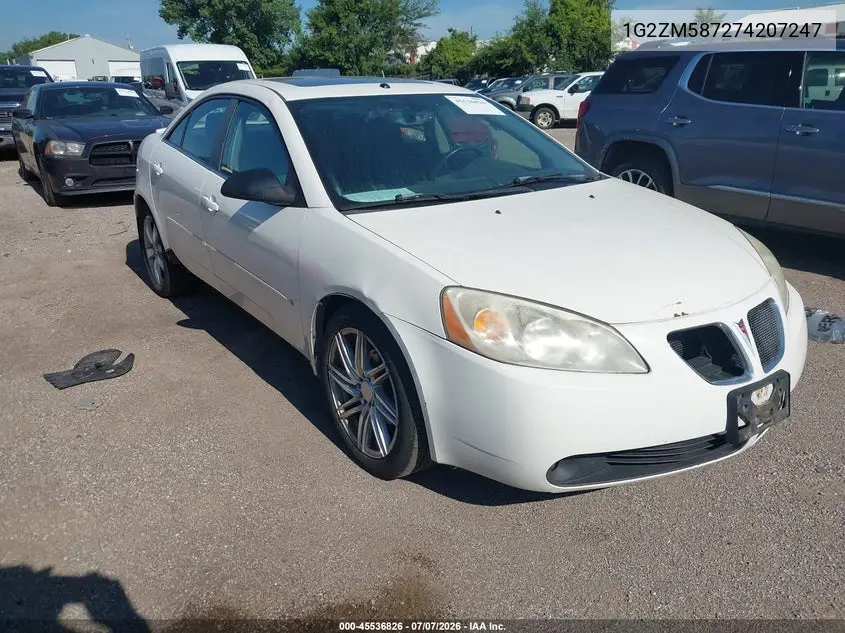2007 Pontiac G6 Gtp VIN: 1G2ZM587274207247 Lot: 45536826