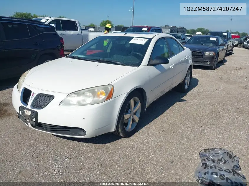 2007 Pontiac G6 Gtp VIN: 1G2ZM587274207247 Lot: 45536826
