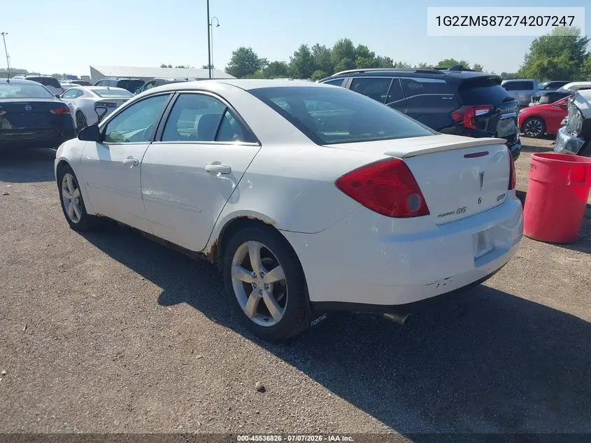 2007 Pontiac G6 Gtp VIN: 1G2ZM587274207247 Lot: 45536826