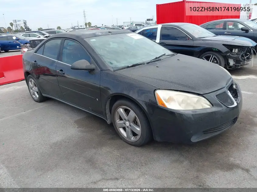 2007 Pontiac G6 Gt VIN: 1G2ZH58N174196955 Lot: 45583866