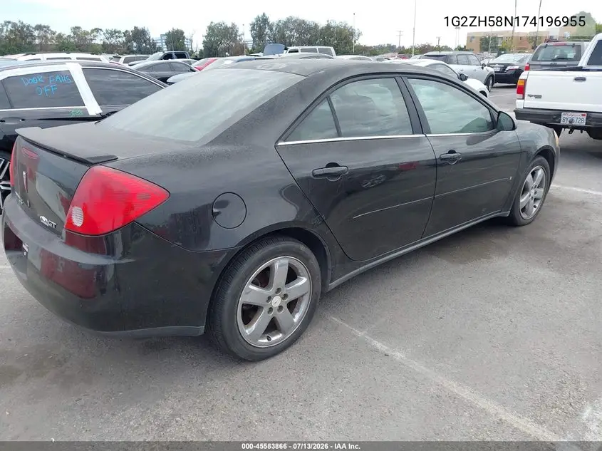 2007 Pontiac G6 Gt VIN: 1G2ZH58N174196955 Lot: 45583866