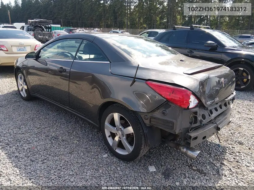 2007 Pontiac G6 Gt VIN: 1G2ZH361974183312 Lot: 45640887