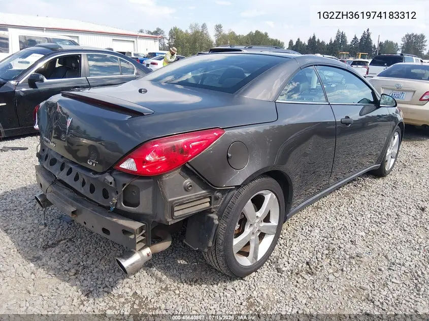 2007 Pontiac G6 Gt VIN: 1G2ZH361974183312 Lot: 45640887