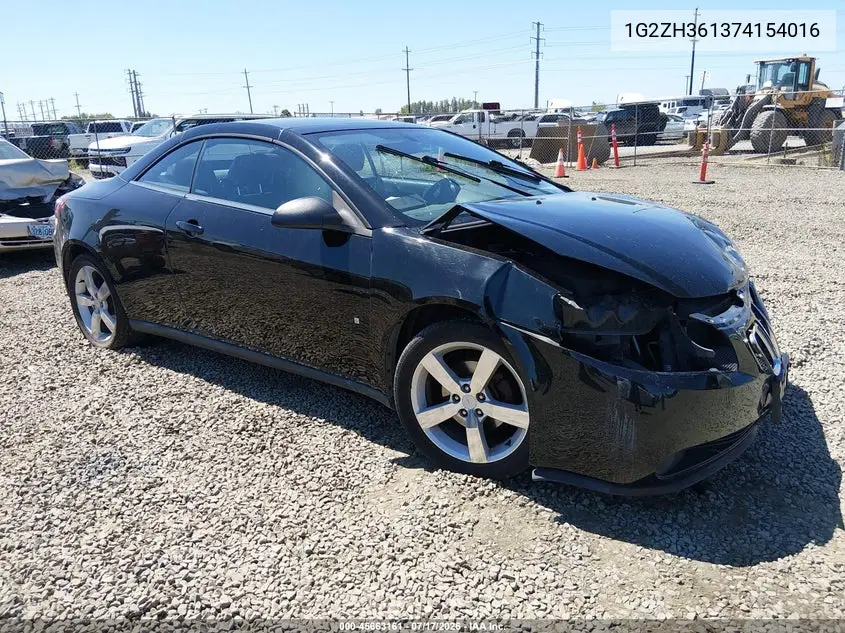 2007 Pontiac G6 Gt VIN: 1G2ZH361374154016 Lot: 45663161