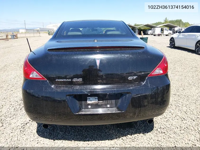 2007 Pontiac G6 Gt VIN: 1G2ZH361374154016 Lot: 45663161