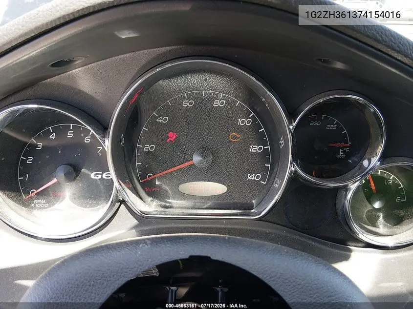 2007 Pontiac G6 Gt VIN: 1G2ZH361374154016 Lot: 45663161