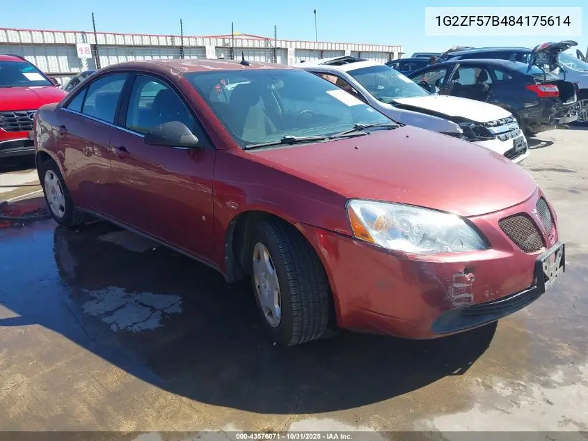 1G2ZF57B484175614 2008 Pontiac G6 Value Leader