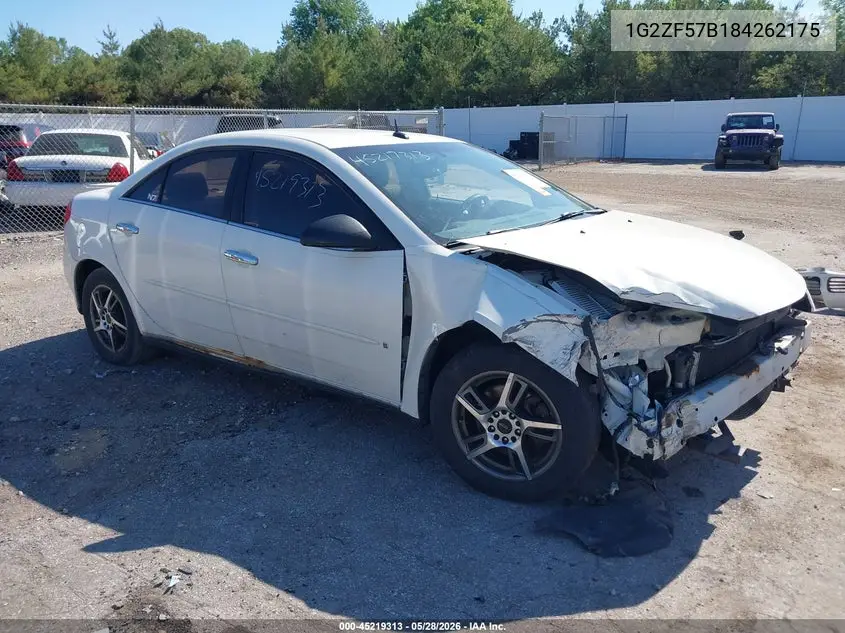 2008 Pontiac G6 Value Leader VIN: 1G2ZF57B184262175 Lot: 45219313
