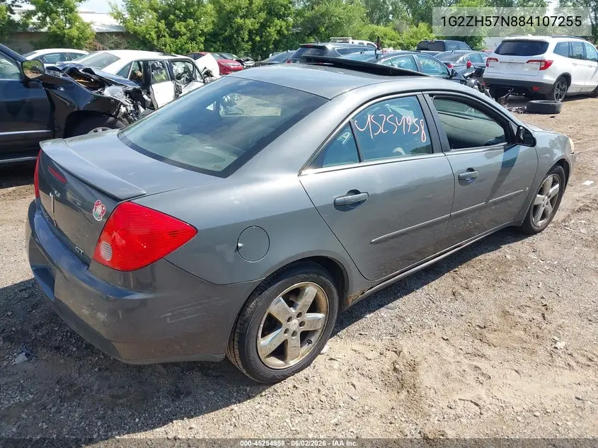2008 Pontiac G6 Gt VIN: 1G2ZH57N884107255 Lot: 45254958