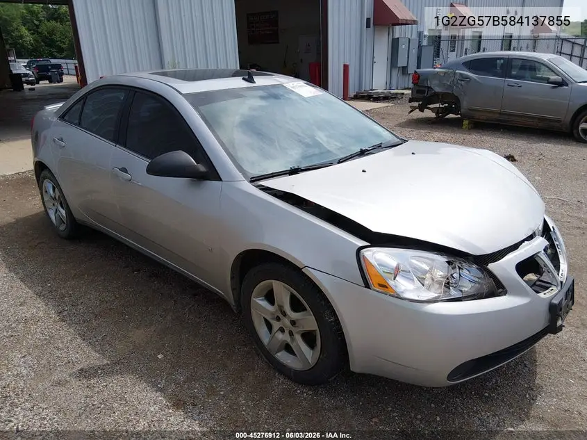 2008 Pontiac G6 VIN: 1G2ZG57B584137855 Lot: 45276912