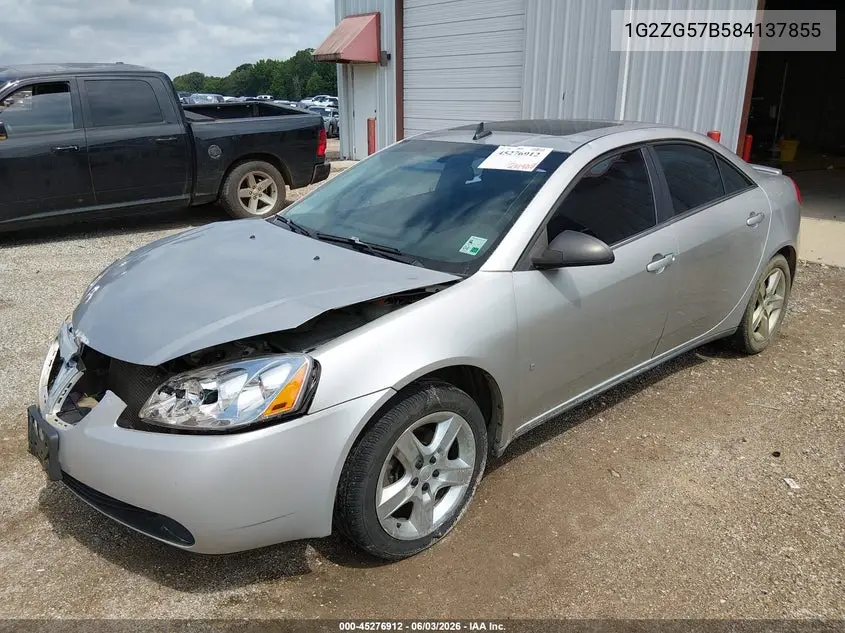 2008 Pontiac G6 VIN: 1G2ZG57B584137855 Lot: 45276912