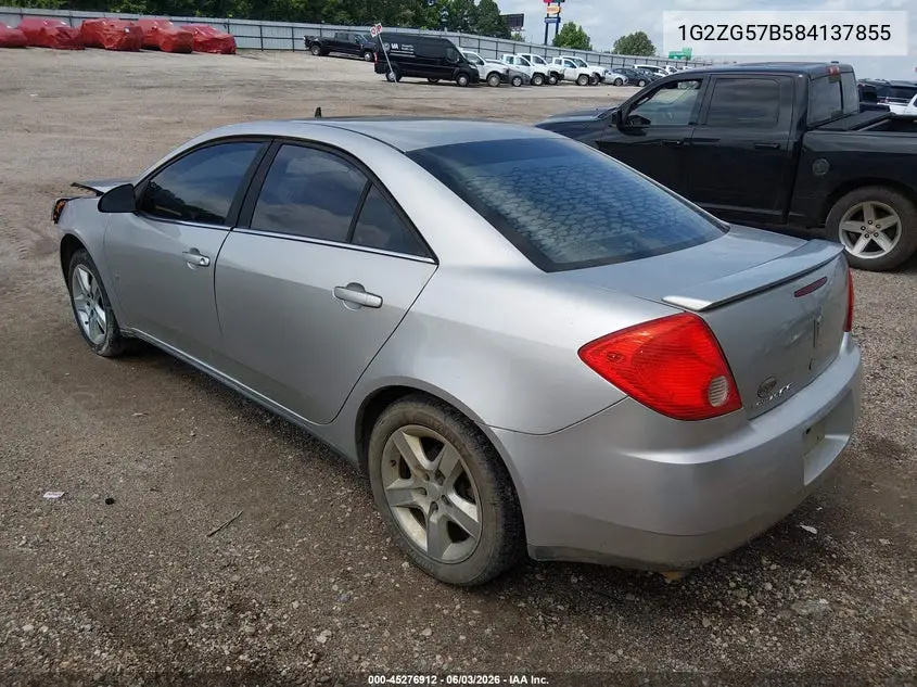 2008 Pontiac G6 VIN: 1G2ZG57B584137855 Lot: 45276912