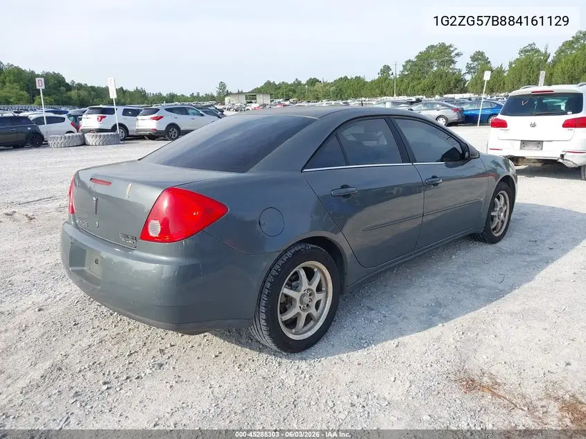 2008 Pontiac G6 VIN: 1G2ZG57B884161129 Lot: 45285303