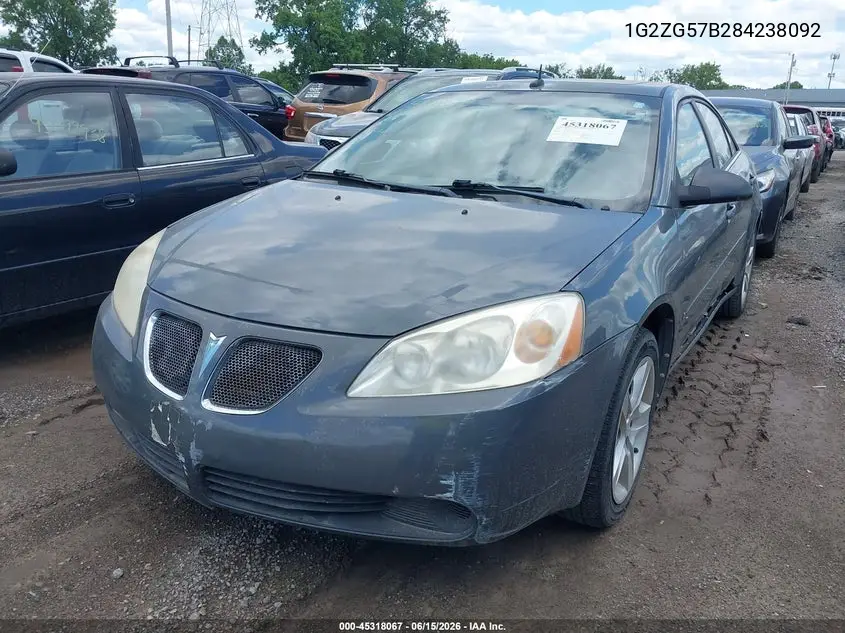2008 Pontiac G6 VIN: 1G2ZG57B284238092 Lot: 45318067