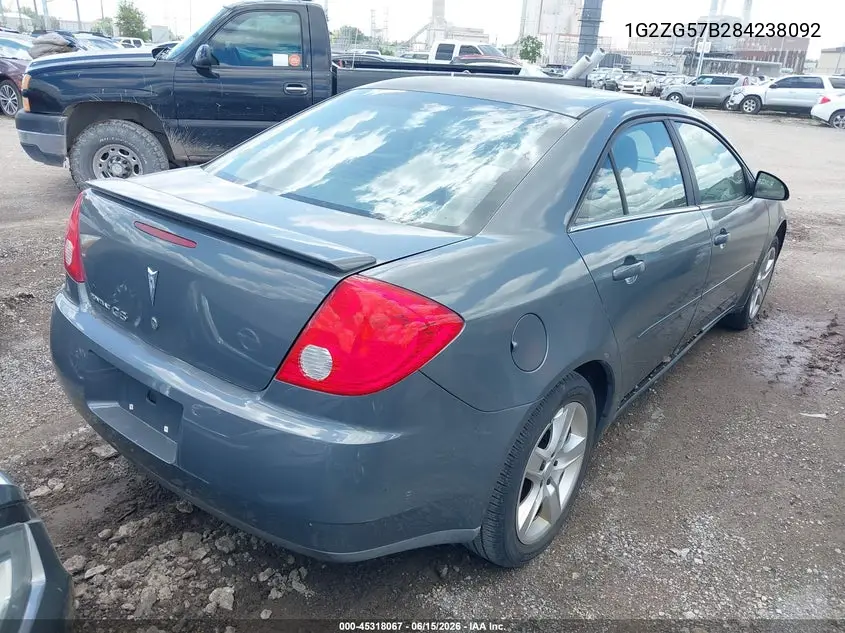 2008 Pontiac G6 VIN: 1G2ZG57B284238092 Lot: 45318067