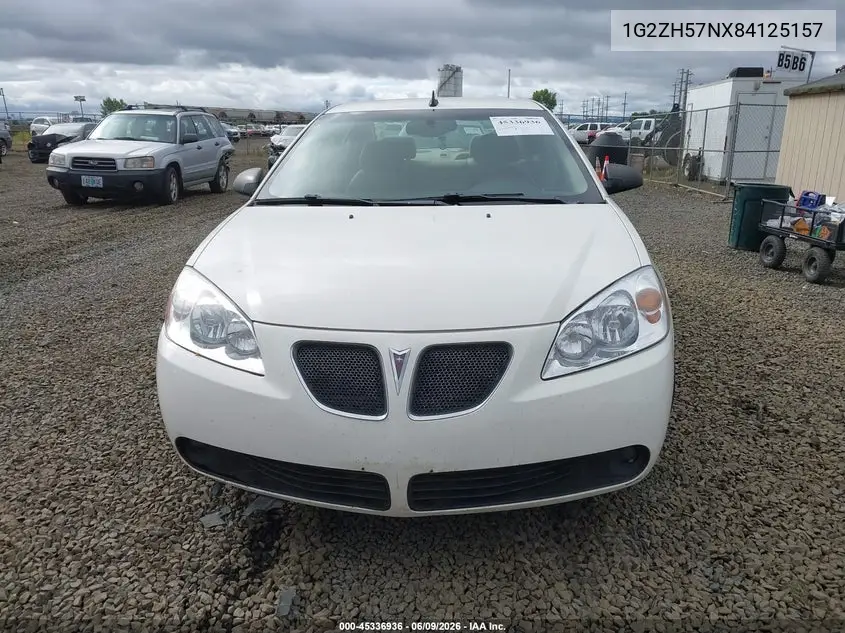 2008 Pontiac G6 Gt VIN: 1G2ZH57NX84125157 Lot: 45336936