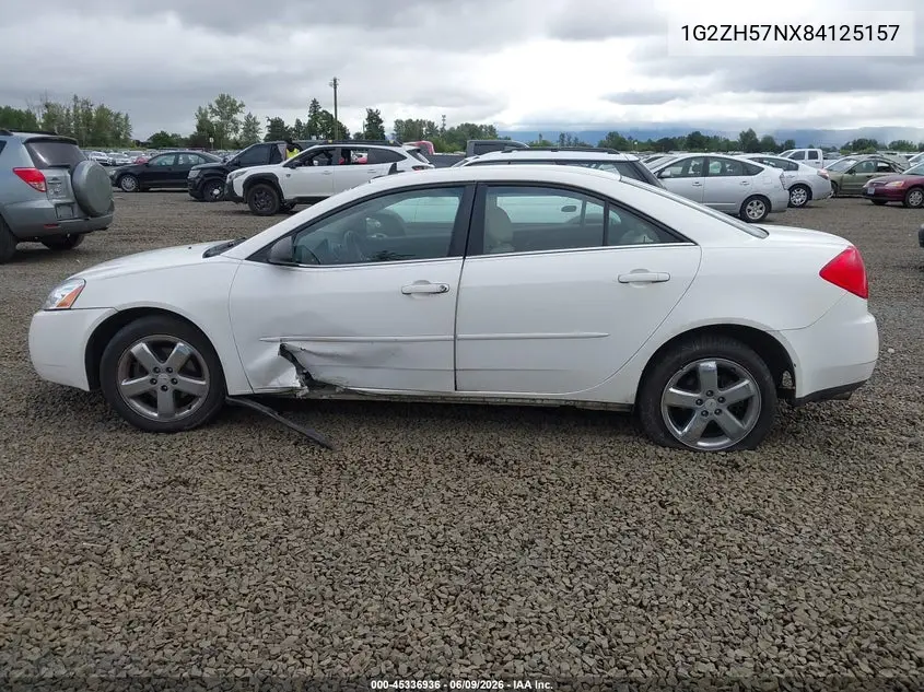 2008 Pontiac G6 Gt VIN: 1G2ZH57NX84125157 Lot: 45336936