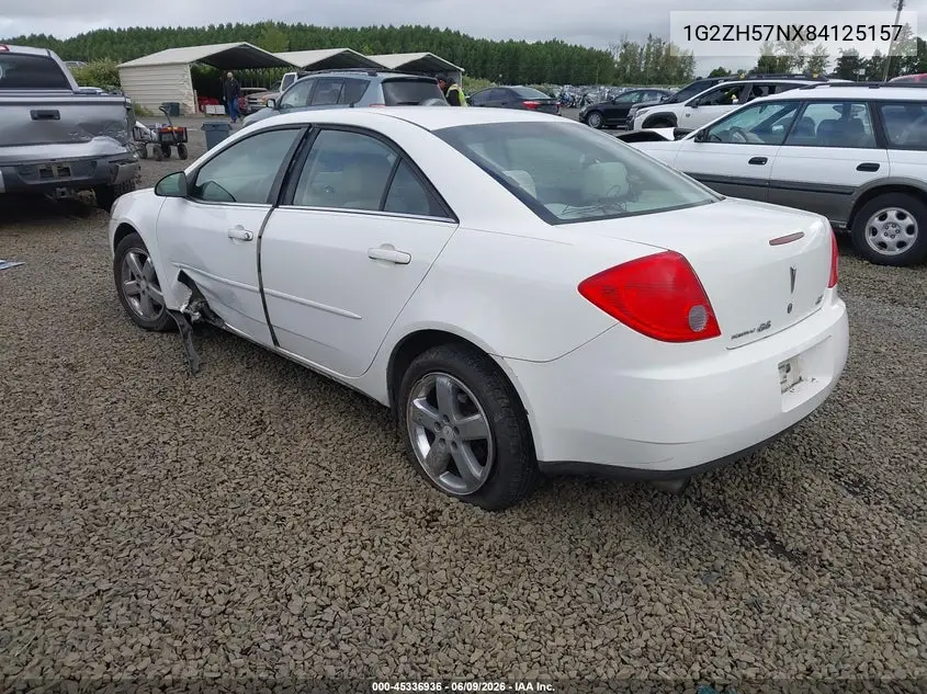 2008 Pontiac G6 Gt VIN: 1G2ZH57NX84125157 Lot: 45336936