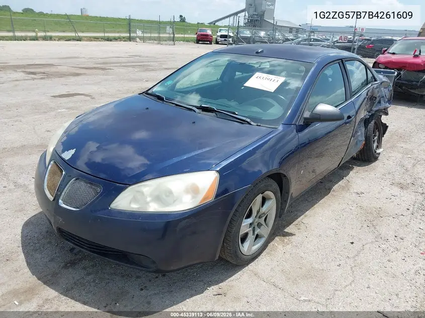 2008 Pontiac G6 VIN: 1G2ZG57B784261609 Lot: 45339113