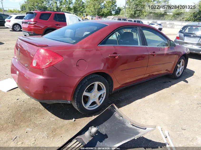 2008 Pontiac G6 Gt VIN: 1G2ZH57N284201325 Lot: 45388673