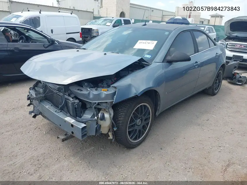 2008 Pontiac G6 VIN: 1G2ZG57B984273843 Lot: 45447073