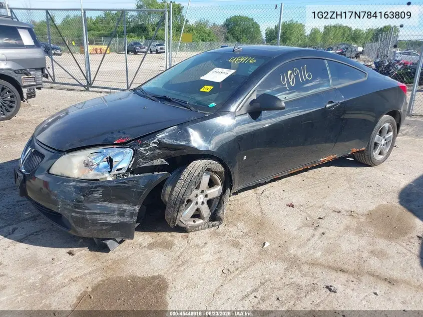 2008 Pontiac G6 Gt VIN: 1G2ZH17N784163809 Lot: 45448916