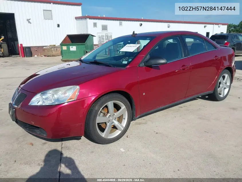 2008 Pontiac G6 Gt VIN: 1G2ZH57N284147444 Lot: 45484909