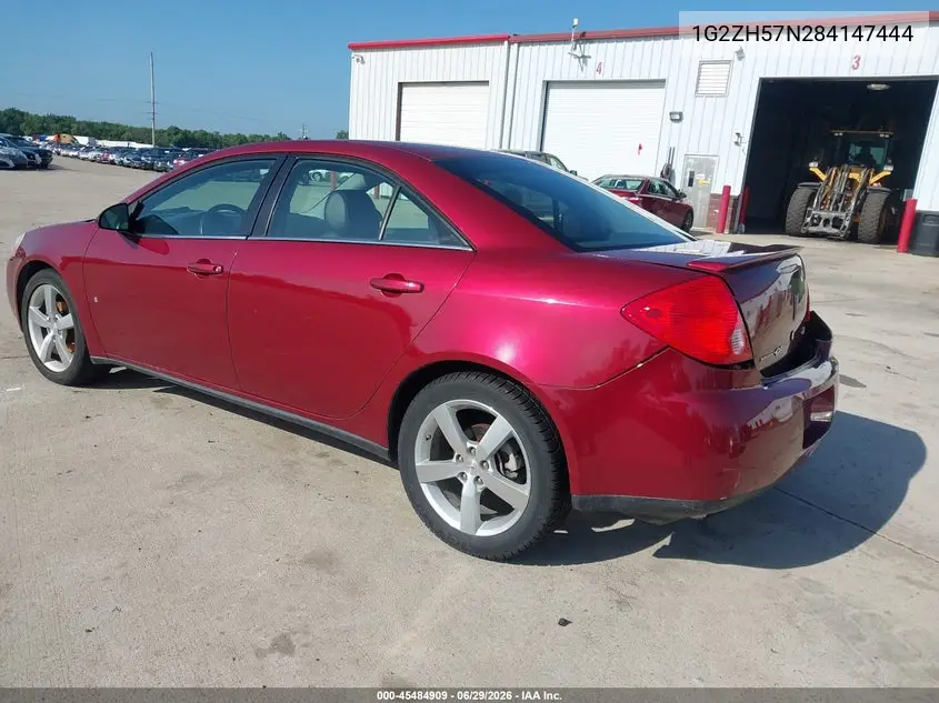 2008 Pontiac G6 Gt VIN: 1G2ZH57N284147444 Lot: 45484909