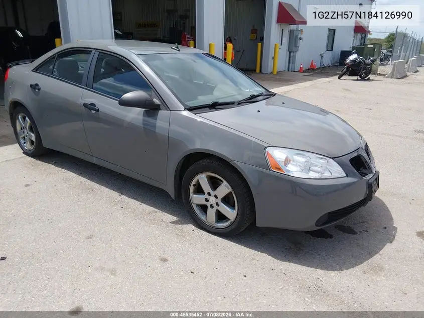 2008 Pontiac G6 Gt VIN: 1G2ZH57N184126990 Lot: 45535452