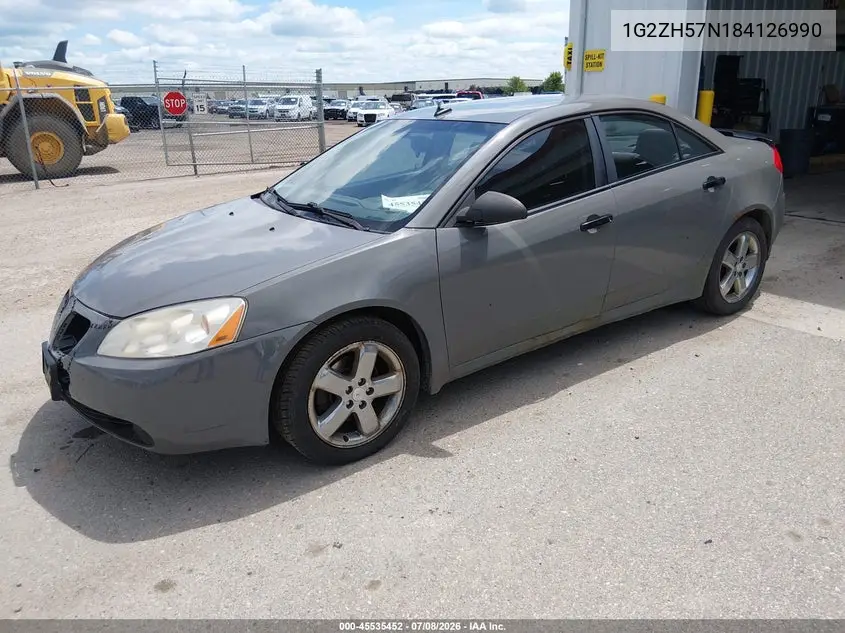 2008 Pontiac G6 Gt VIN: 1G2ZH57N184126990 Lot: 45535452