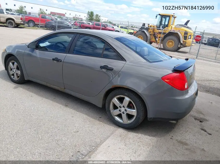 2008 Pontiac G6 Gt VIN: 1G2ZH57N184126990 Lot: 45535452