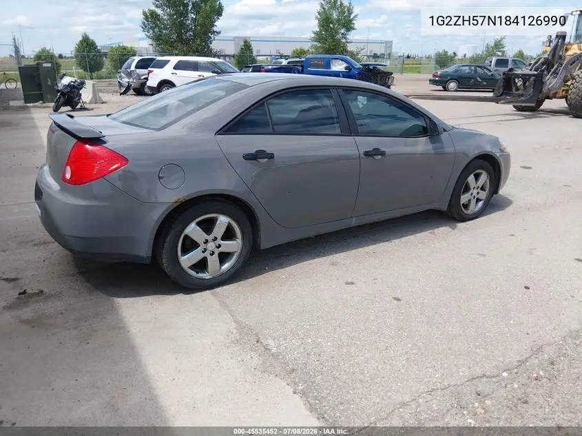 2008 Pontiac G6 Gt VIN: 1G2ZH57N184126990 Lot: 45535452