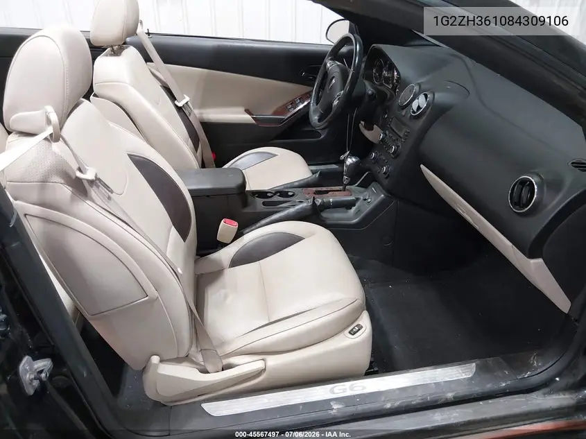 2008 Pontiac G6 Gt VIN: 1G2ZH361084309106 Lot: 45567497