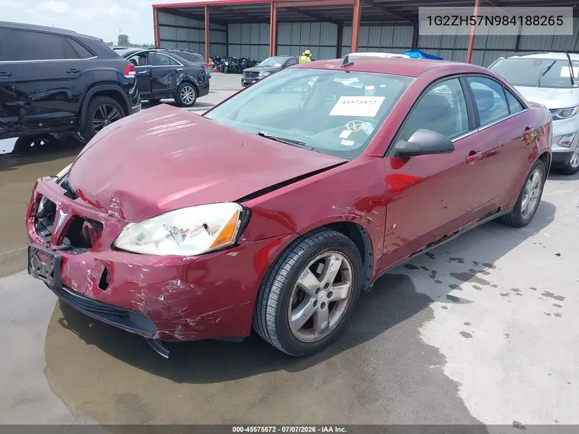 2008 Pontiac G6 Gt VIN: 1G2ZH57N984188265 Lot: 45575572