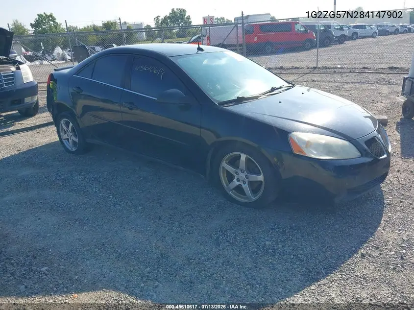 2008 Pontiac G6 VIN: 1G2ZG57N284147902 Lot: 45610617